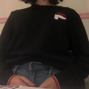 embroidered fila sweatshirt